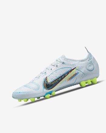 Botas de Futbol Nike Mercurial Vapor 14 Elite AG Hombre Gris Azules Claro Naranjas Azules | AR4973