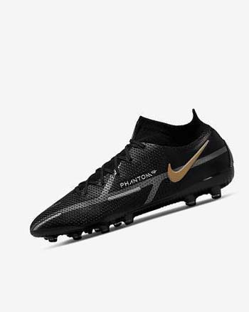 Botas de Futbol Nike Phantom GT2 Dynamic Fit Elite AG-Pro Hombre Negras Metal Doradas Metal Plateadas Metal Gris Oscuro | AR3069