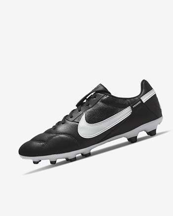 Botas de Futbol Nike The Premier 3 FG Hombre Negras Blancas | AR5284