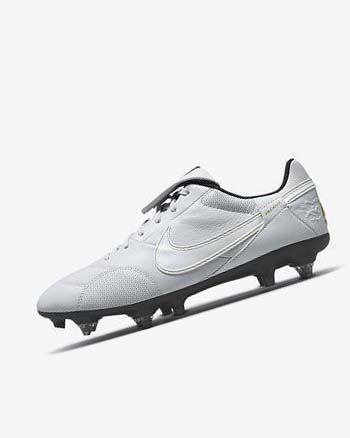 Botas de Futbol Nike The Premier 3 SG-PRO Anti-Clog Traction Hombre Plateadas Negras Metal Doradas Blancas | AR5498