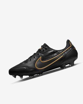 Botas de Futbol Nike Tiempo Legend 9 Elite FG Hombre Negras Gris Doradas | AR1126