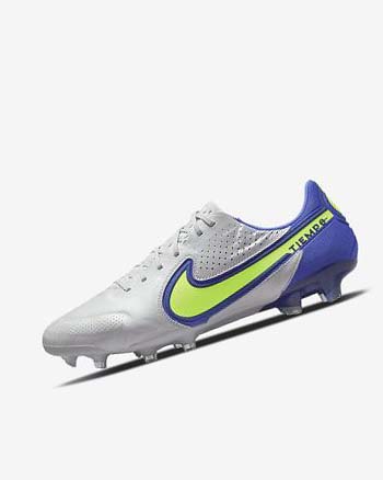 Botas de Futbol Nike Tiempo Legend 9 Elite FG Mujer Gris Azules | AR5574