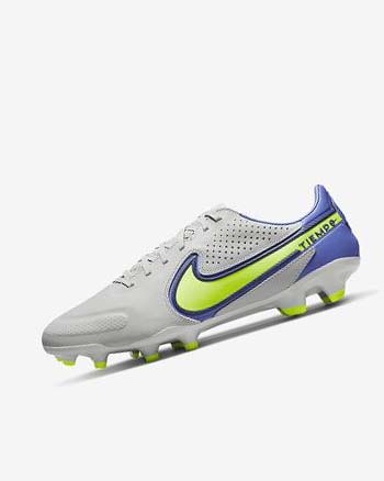 Botas de Futbol Nike Tiempo Legend 9 Pro FG Mujer Gris Azules | AR5003