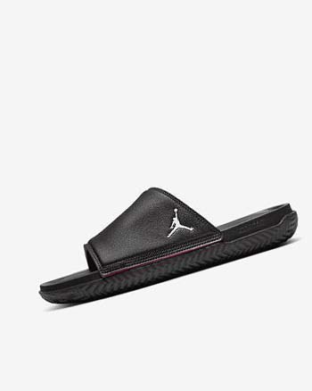 Sandalias de Diapositivas Nike Jordan Play Hombre Negras Rojas | AR2459