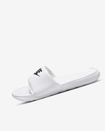 Sandalias de Diapositivas Nike Victori One Mujer Blancas Blancas Negras | AR5531