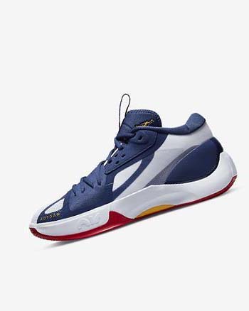 Zapatillas Baloncesto Nike Jordan Zoom Separate Hombre Azul Marino Blancas Rojas Doradas | AR3018