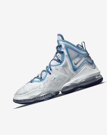 Zapatillas Baloncesto Nike LeBron 19 Hombre Blancas Azules Azules | AR2708