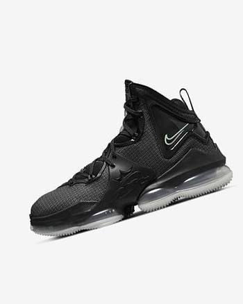 Zapatillas Baloncesto Nike LeBron 19 Hombre Negras Gris Oscuro Verde | AR3041