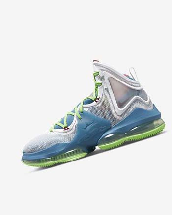 Zapatillas Baloncesto Nike LeBron 19 Hombre Azules Verde Claro Blancas Burdeos | AR4901