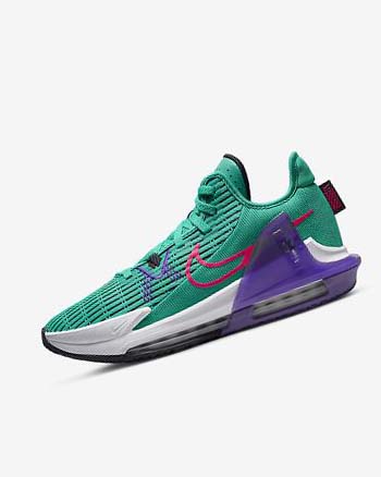 Zapatillas Baloncesto Nike LeBron Witness 6 Mujer Turquesa Blancas Rosas | AR2228