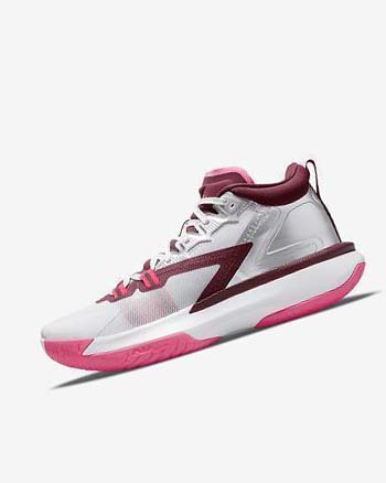 Zapatillas Baloncesto Nike Zion 1 Hombre Blancas Rosas Burdeos | AR2764