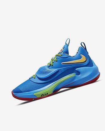 Zapatillas Baloncesto Nike Zoom Freak 3 Hombre Azules Rojas | AR4784