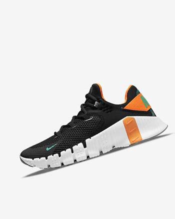 Zapatillas Deportivos Nike Free Metcon 4 Mujer Negras Naranjas Blancas Turquesa | AR4760