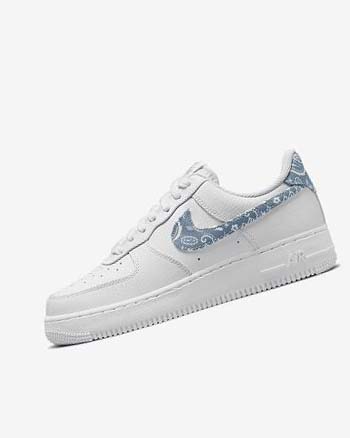 Zapatillas Nike Air Force 1 '07 Essential Mujer Blancas Blancas Blancas Azules | AR5420