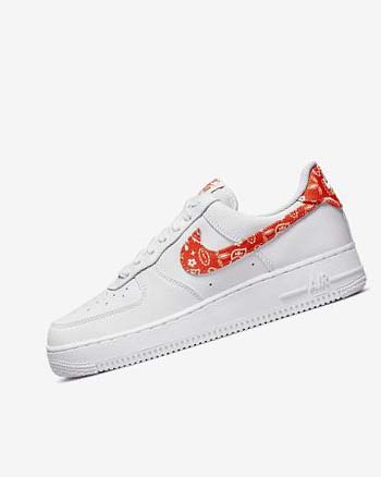 Zapatillas Nike Air Force 1 '07 Mujer Blancas Blancas Naranjas | AR5271