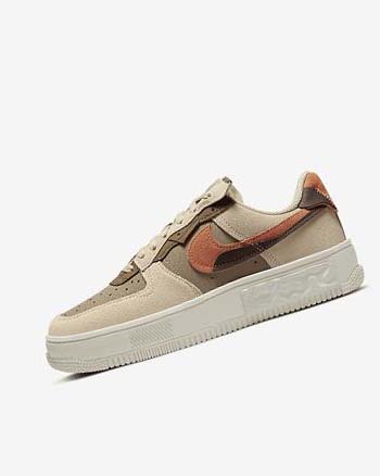 Zapatillas Nike Air Force 1 Fontanka Mujer Burdeos Kaki | AR2214