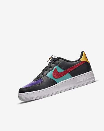 Zapatillas Nike Air Force 1 LV8 EMB Niña Negras Turquesa Moradas Rojas | AR2950