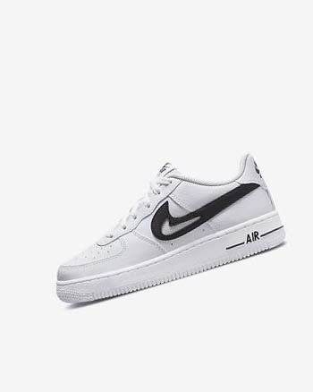 Zapatillas Nike Air Force 1 Niña Blancas Negras | AR3163