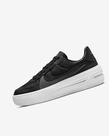 Zapatillas Nike Air Force 1 PLT.AF.ORM Mujer Negras Blancas Negras Gris Oscuro | AR2368