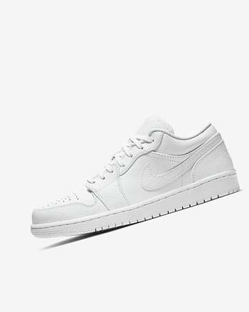 Zapatillas Nike Air Jordan 1 Low Hombre Blancas Blancas Blancas | AR1130