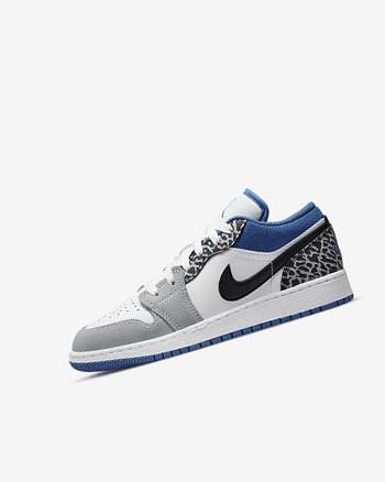 Zapatillas Nike Air Jordan 1 Low SE Niño Blancas Negras Gris Azules Oscuro | AR5202