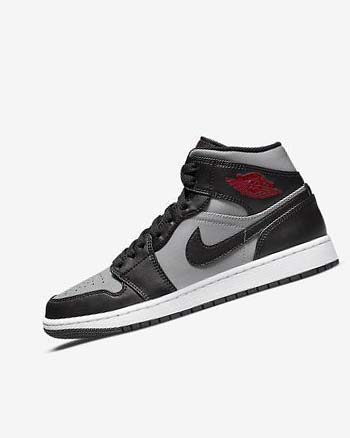 Zapatillas Nike Air Jordan 1 Mid Hombre Negras Gris Blancas Rojas | AR2541