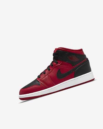 Zapatillas Nike Air Jordan 1 Mid Niño Rojas Blancas Negras | AR3058