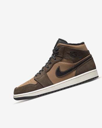 Zapatillas Nike Air Jordan 1 Mid SE Hombre Chocolate Oscuro Marrones Negras Rojas | AR2316