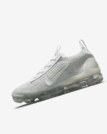 Zapatillas Nike Air VaporMax 2021 FK Mujer Blancas Plateadas Metal Plateadas Blancas | AR5007