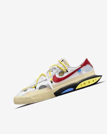 Zapatillas Nike Blazer Low '77 x Off-White™ Hombre Blancas Amarillo Kaki Rojas | AR2811