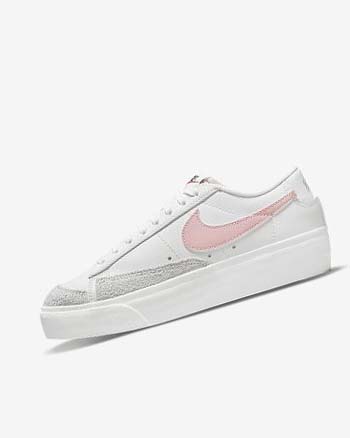 Zapatillas Nike Blazer Low Plataforma Mujer Blancas Blancas Negras Rosas | AR5555