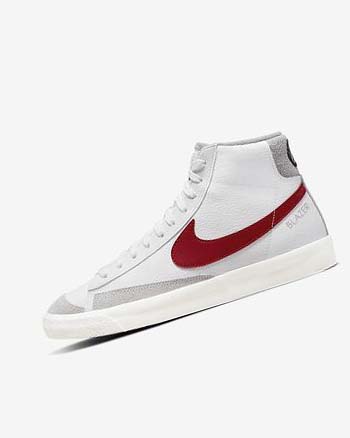 Zapatillas Nike Blazer Mid '77 Hombre Blancas Gris Claro Rojas | AR4680