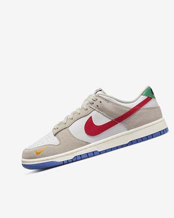 Zapatillas Nike Dunk Low Hombre Blancas Azul Real Rojas | AR1201