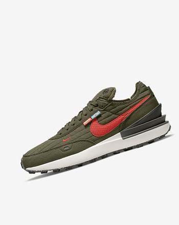 Zapatillas Nike Waffle One Premium Hombre Verde Oliva Negras Naranjas | AR5520