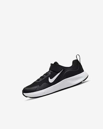 Zapatillas Nike Wearallday Niña Negras Blancas | AR4997