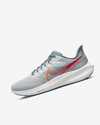 Zapatillas Running Nike Air Zoom Pegasus 39 Hombre Plateadas Naranjas | AR3210