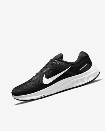 Zapatillas Running Nike Air Zoom Structure 24 Hombre Negras Blancas | AR1187