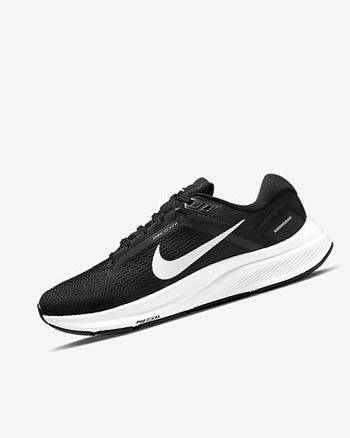 Zapatillas Running Nike Air Zoom Structure 24 Mujer Negras Blancas | AR4985