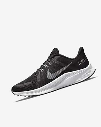 Zapatillas Running Nike Quest 4 Mujer Negras Gris Oscuro Blancas | AR4788