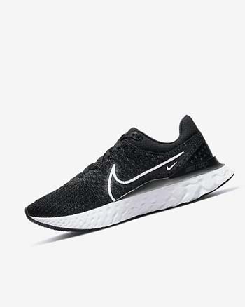 Zapatillas Running Nike React Infinity Run Flyknit 3 Mujer Negras Blancas | AR2355