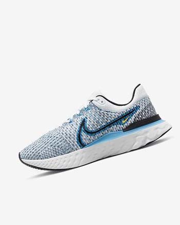 Zapatillas Running Nike React Infinity Run Flyknit 3 Hombre Blancas Azules Azules Negras | AR2673