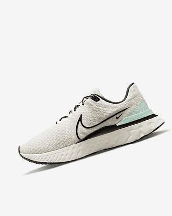 Zapatillas Running Nike React Infinity Run Flyknit 3 Hombre Beige Claro Negras | AR5248