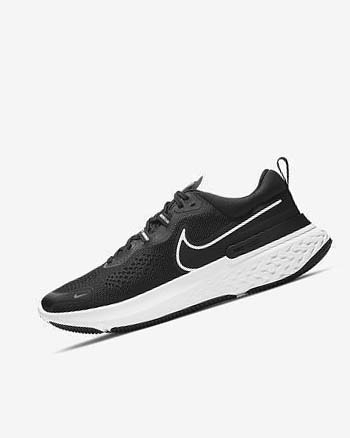 Zapatillas Running Nike React Miler 2 Hombre Negras Gris Blancas | AR4544