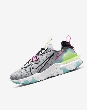 Zapatillas Running Nike React Vision Mujer Gris Gris Rosas Negras | AR2573