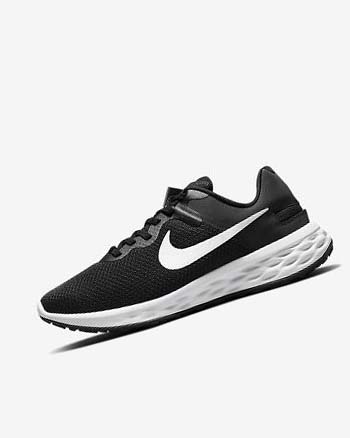 Zapatillas Running Nike Revolution 6 FlyEase Next Nature Mujer Negras Gris Oscuro Gris Blancas | AR4591