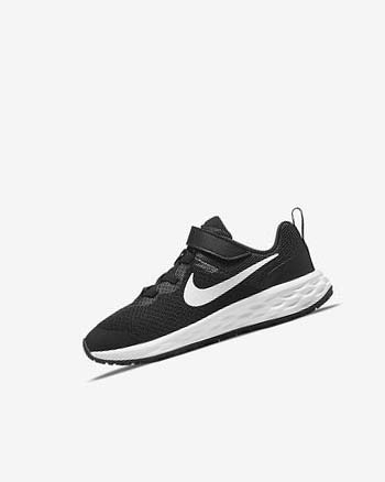 Zapatillas Running Nike Revolution 6 Niño Negras Gris Oscuro Blancas | AR4894