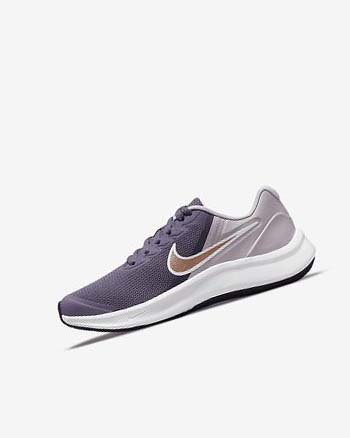 Zapatillas Running Nike Star Runner 3 Niño Moradas Gris Metal Rojas Marrones | AR2551