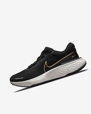 Zapatillas Running Nike ZoomX Invincible Run Flyknit Hombre Negras Metal Doradas | AR2501