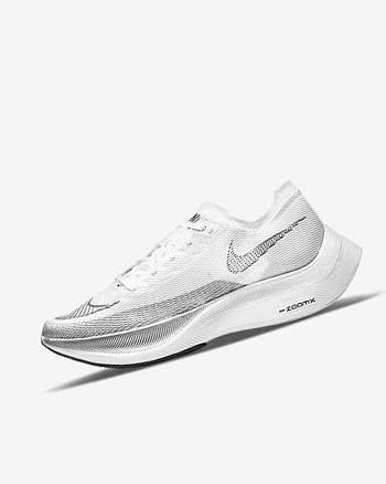 Zapatillas Running Nike ZoomX Vaporfly Next% 2 Hombre Blancas Metal Plateadas Negras | AR5121