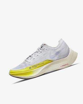 Zapatillas Running Nike ZoomX Vaporfly Next% 2 Mujer Blancas Amarillo Azules | AR5174